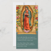 Guadalupe Jungfrau Mary Funeral Beileid Spanisch Dankeskarte (Rückseite)