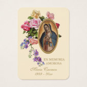 Guadalupe Jungfrau Mary Spanish Beerdigung Heilige (Vorderseite)