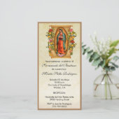 Guadalupe Jungfrau Mary Spanish Taufe Christening Dankeskarte (Stehend Vorderseite)