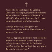 Guadalupe Katholische Beerdigungskarte