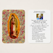 Guadalupe Katholische Spanische Beerdigung Heilige (Vorne & Hinten)