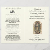 Guadalupe-katholisches Hochzeitsmesse-Programm (Vorderseite)