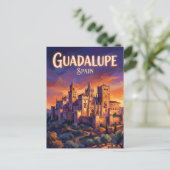 Guadalupe-Kloster Spanien Postkarte (Stehend Vorderseite)