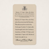 Guadalupe Mary Gebet gegen Heresien (Rückseite)