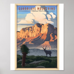 Guadalupe Mountains National Park Litho-Grafik Poster