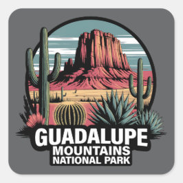 Guadalupe Mountains National Park Texas Quadratischer Aufkleber
