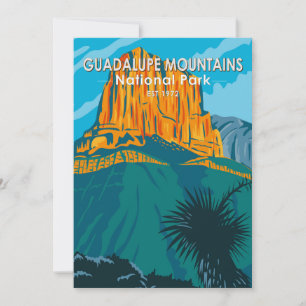 Guadalupe Mountains National Park Texas Vintage Feiertagskarte