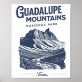 Guadalupe Mountains – National Parks Tx Hiking And Poster (Vorne)