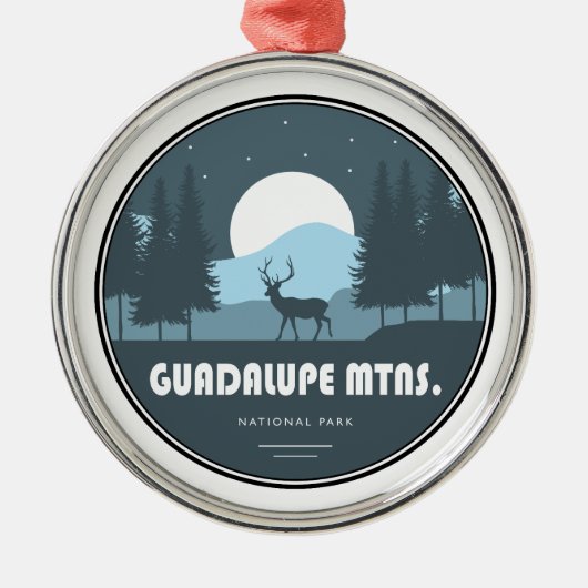 Guadalupe Mountains Nationalpark Deer Ornament Aus Metall (Vorne)