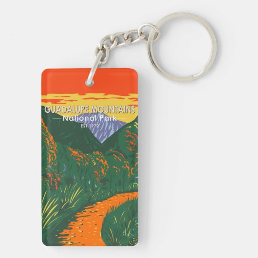 Guadalupe Mountains Nationalpark Doppelseitig Schlüsselanhänger (Rückseite)