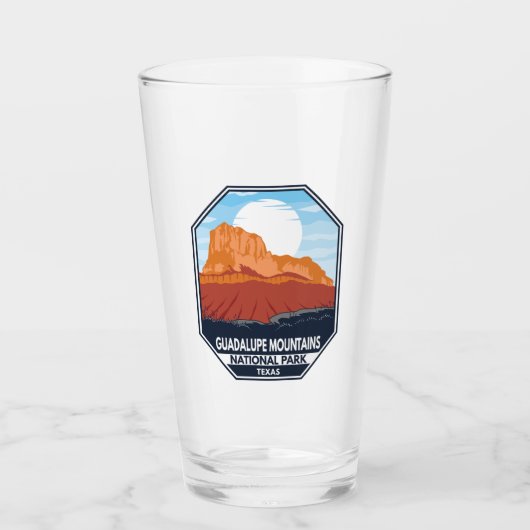 Guadalupe Mountains Nationalpark El Capitan Retro Glas (Vorderseite)