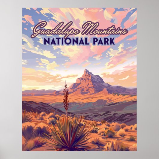 Guadalupe Mountains Nationalpark El Capitan Texas Poster (Vorne)