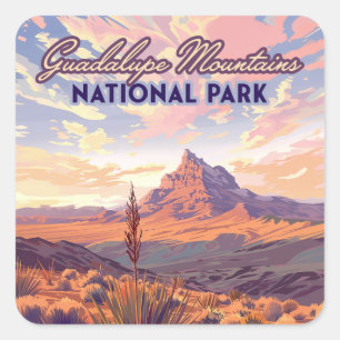 Guadalupe Mountains Nationalpark El Capitan Texas Quadratischer Aufkleber