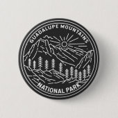 Guadalupe Mountains Nationalpark Monoline Button (Vorderseite)