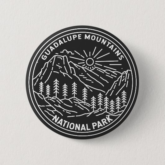 Guadalupe Mountains Nationalpark Monoline Button (Vorderseite)