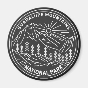 Guadalupe Mountains Nationalpark Monoline Magnet