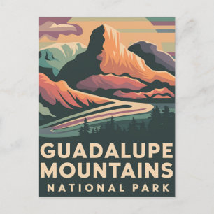 Guadalupe Mountains Nationalpark-Plakat Feiertagspostkarte