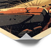 Guadalupe Mountains Nationalpark Retro Poster (Ecke)