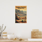 Guadalupe Mountains Nationalpark Retro Poster (Küche)