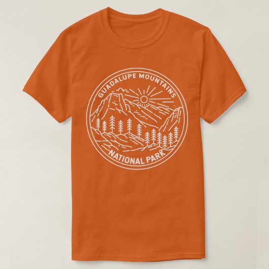 Guadalupe Mountains Nationalpark Texas Monoline T-Shirt (Design vorne)