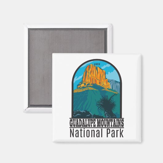 Guadalupe Mountains Nationalpark Texas Vintag Magnet (Vorderseite/Rückseite)
