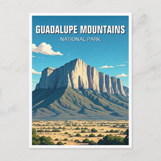 Guadalupe Mountains Postkarte (Vorderseite)