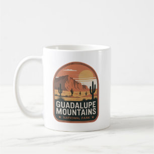 Guadalupe Mountains Retro-Wüsten-Reiseabzeichen Kaffeetasse
