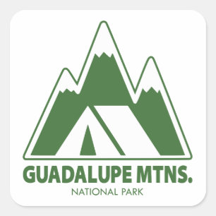 Guadalupe Mtns. National Park Berge Camping Quadratischer Aufkleber