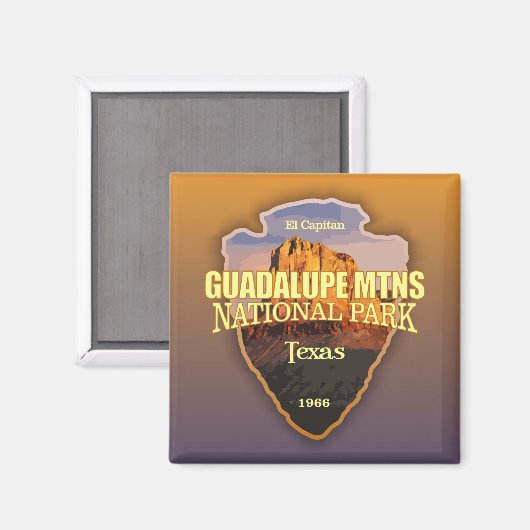 Guadalupe Mtns NP (Pfeilspitzen) Magnet (Vorderseite/Rückseite)