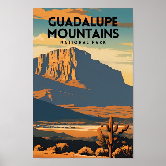 Guadalupe Nationalpark Nationalpark Vintage Poster (Vorne)
