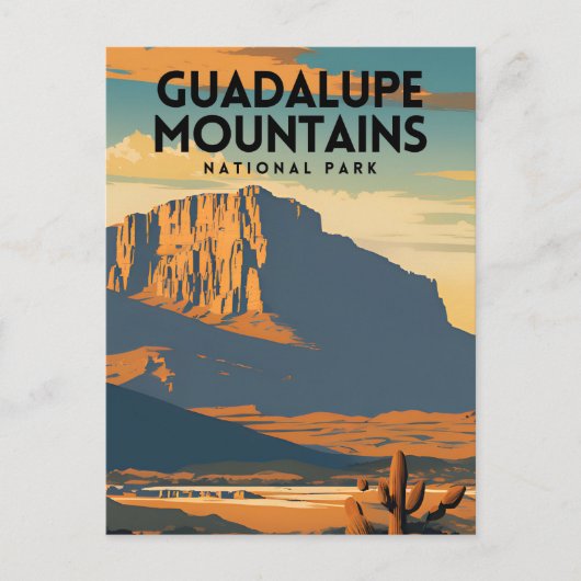 Guadalupe Nationalpark Nationalpark Vintage Postkarte (Vorderseite)