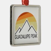 Guadalupe Peak Retro Ornament Aus Metall (Rechts)