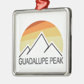 Guadalupe Peak Retro Ornament Aus Metall (Links)