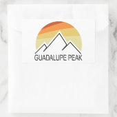 Guadalupe Peak Retro Rechteckiger Aufkleber (Tasche)