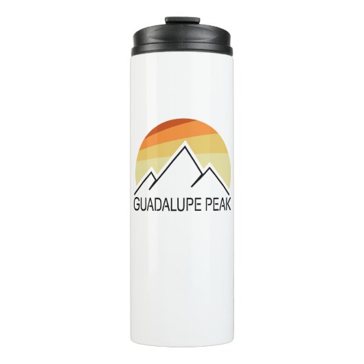 Guadalupe Peak Retro Thermosbecher (Vorderseite)