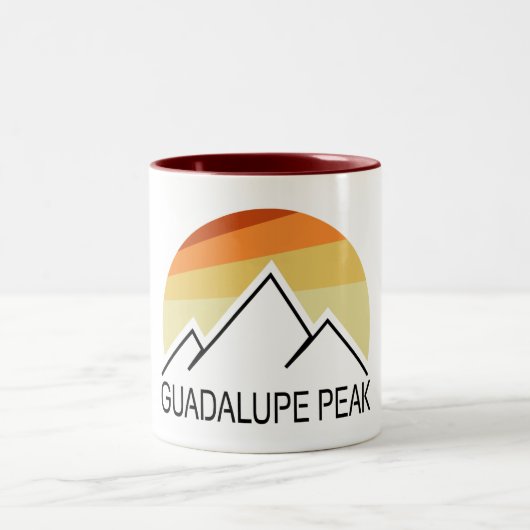 Guadalupe Peak Retro Zweifarbige Tasse (Mittel)