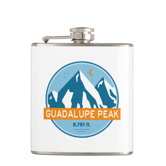 Guadalupe Peak Texas Stars Moon Flachmann (Vorderseite)