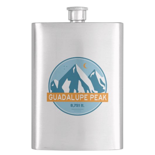 Guadalupe Peak Texas Stars Moon Flachmann (Vorderseite)