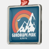 Guadalupe Peak Texas Sun Eagle Ornament Aus Metall (Links)