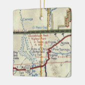 Guadalupe Peak TX Vintage Karte Keramikornament (Links)