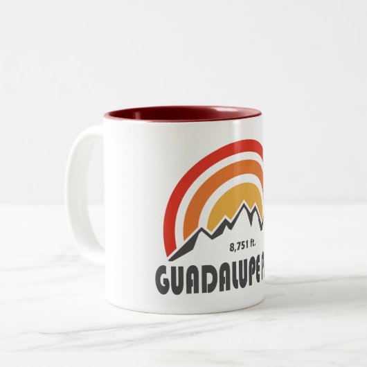 Guadalupe Peak Zweifarbige Tasse (Vorderseite Links)