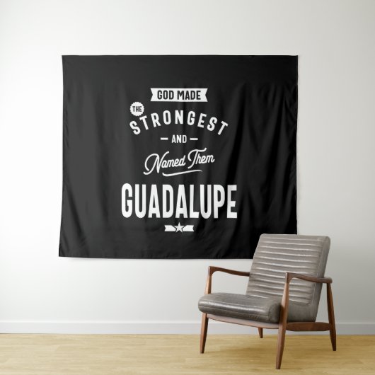 Guadalupe Personalisierter Name Geburtstagsgeschen Wandteppich (Beispiel (Horizontal))