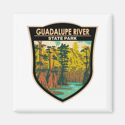 Guadalupe River Staat Park Texas Vintag Magnet (Vorne)
