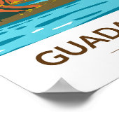 Guadalupe River Staat Park Texas Vintag Poster (Ecke)