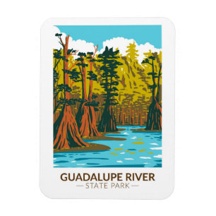 Guadalupe River State Park Texas Retrostyle Magnet