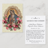 Guadalupe Rose Gastgeschenk Hochzeit Heilige Karte (Vorne/Hinten)