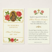 Guadalupe Rose Gedenkfeier Beerdigung Gebet (Vorne & Hinten)