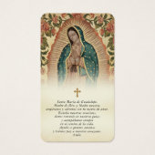 Guadalupe Spanische Gebetskarten zur liebevollen E (Vorderseite)