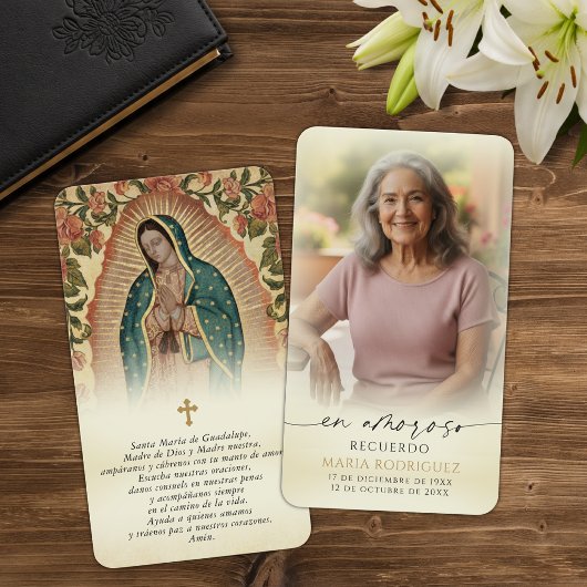 Guadalupe Spanische Gebetskarten zur liebevollen E