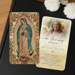 Guadalupe Totenbild Katholische Foto Gebetskarte